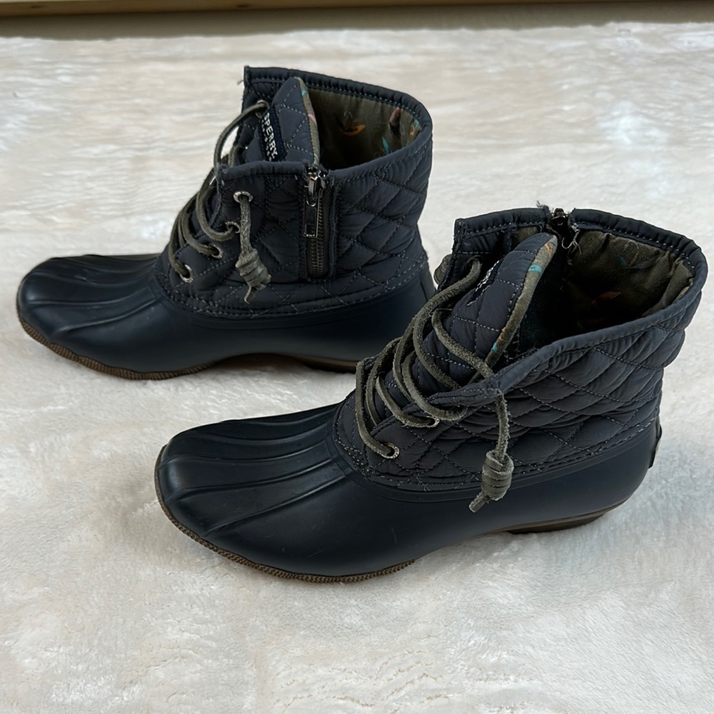 Sperry Top-Sider Blue Winter & Rain Boots With Quilted Interior Lining Women 7.5 - Picture 5 of 11